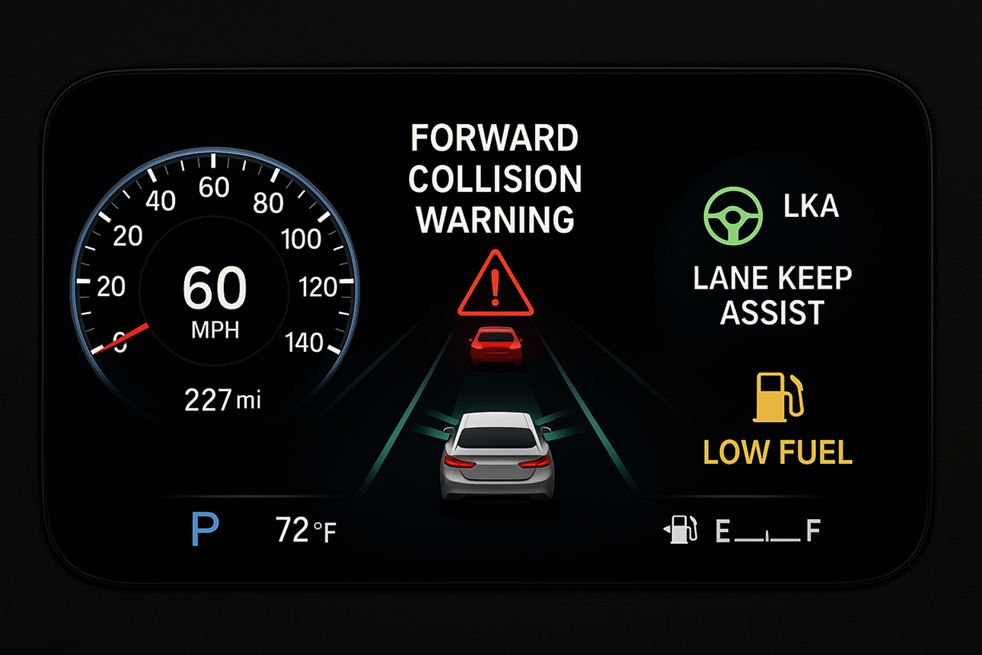 Vehicle dashboard and instrument cluster